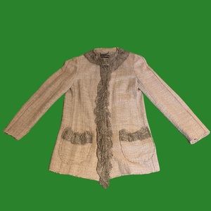 Dolce and gabbana lace trim blazer